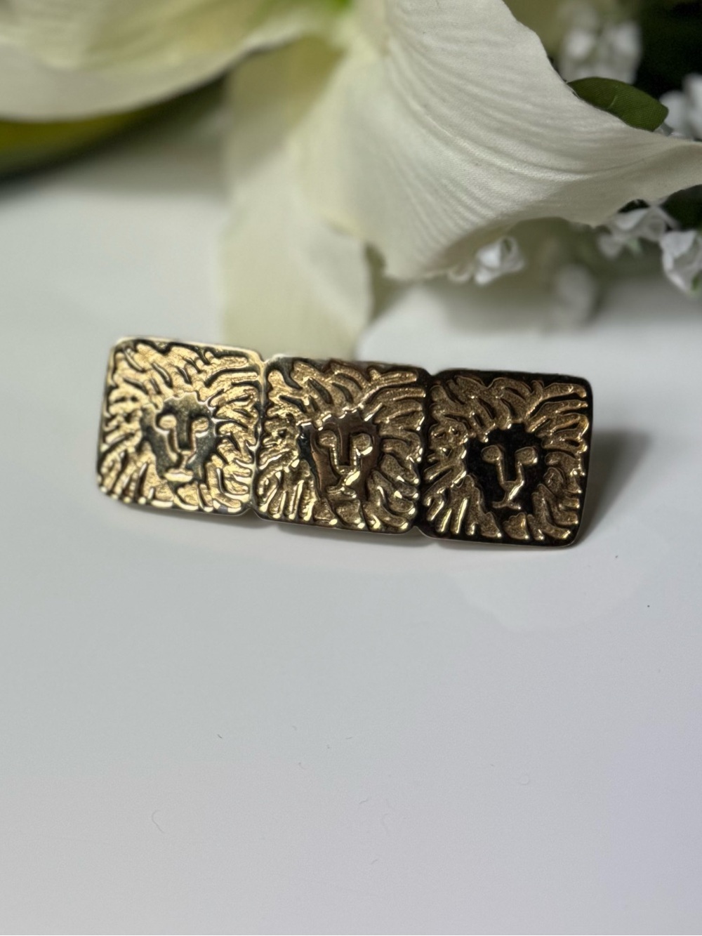Vintage Gold Anne Klein Brooch Hair Clip accessory - Picture 14 of 14